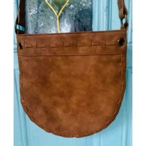 Women's Crossbody Bag Faux Leather Whipstitch by Twig & Arrow